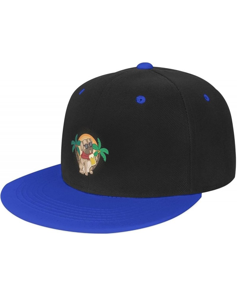 Cool Dog Baseball Cap for Men Women Snapback Hat Adjustable Flat Bill Hats Blue $12.11 Baseball Caps