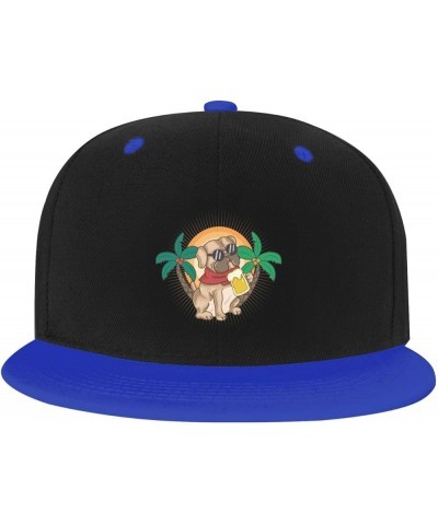 Cool Dog Baseball Cap for Men Women Snapback Hat Adjustable Flat Bill Hats Blue $12.11 Baseball Caps