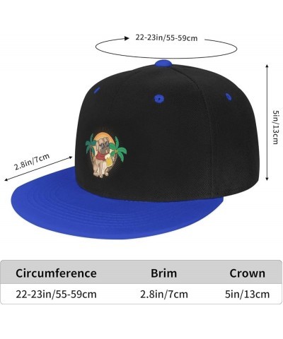 Cool Dog Baseball Cap for Men Women Snapback Hat Adjustable Flat Bill Hats Blue $12.11 Baseball Caps