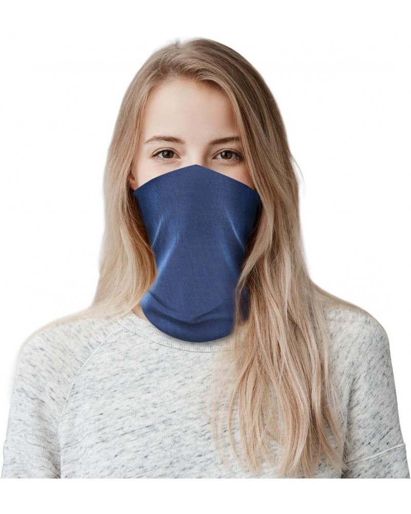 Adult Classic Neck Gaiter Face Scarf/Neck Cover/Face Cover For Sun Dust Cycling Hiking Sports,Navy Solid $7.39 Scarves