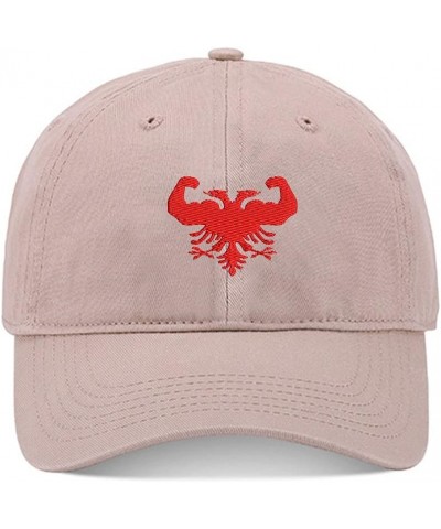 Baseball Hats Mens Women Albanian Eagle 2 Embroidered Unisex Classic Adjustable Outdoor Dad Cap for Men Beige $11.34 Baseball...