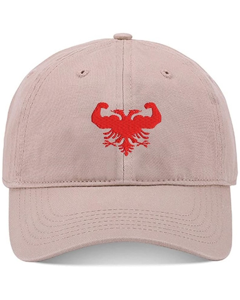 Baseball Hats Mens Women Albanian Eagle 2 Embroidered Unisex Classic Adjustable Outdoor Dad Cap for Men Beige $11.34 Baseball...