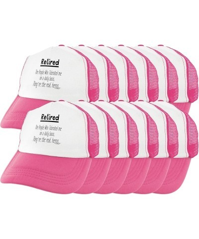 Retired The People Who Tollerated Me On A Daily Basis They're The Real Heros Trucker Hat 12 Pink $35.70 Baseball Caps