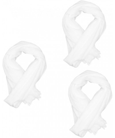 2 Pcs Scarf Women's White Girl Cotton Linen Whitex3pcs $13.62 Scarves