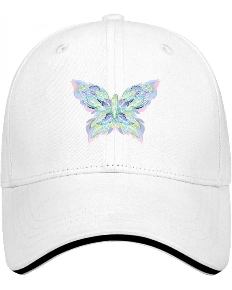 Baseball Hat Boho Style Butterfly Trucker Caps for Women Vintage Camo Snapbacks for Gift White $9.35 Baseball Caps