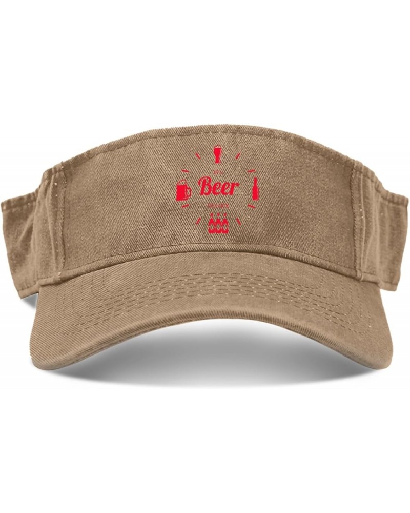 It's Beer Oclock Hats Visors for Adult Visor Lightweight Visor Caps Pigment Khaki $11.00 Visors