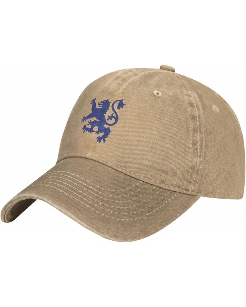 Lion Rampant Scotland Cowboy Baseball Cap Adjustable Washable Cotton Adult Cowboy Baseball Hat Black Natural $15.89 Cowboy Hats