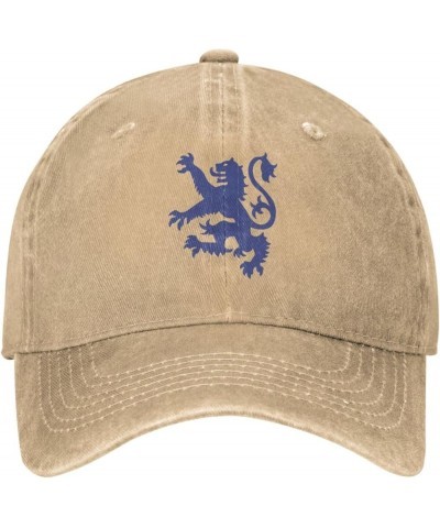 Lion Rampant Scotland Cowboy Baseball Cap Adjustable Washable Cotton Adult Cowboy Baseball Hat Black Natural $15.89 Cowboy Hats