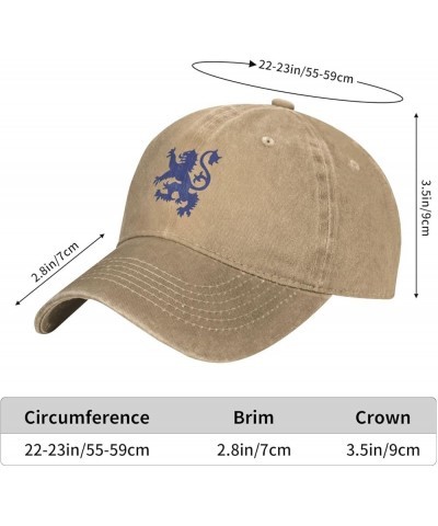 Lion Rampant Scotland Cowboy Baseball Cap Adjustable Washable Cotton Adult Cowboy Baseball Hat Black Natural $15.89 Cowboy Hats