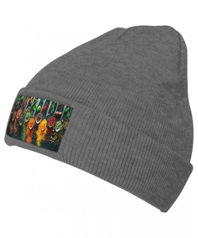 Condiments Spices Luxurious Velvet Patch Design,Knitted Wool Hat,Ideal for Sporty & Outdoor Activities $11.40 Skullies & Beanies