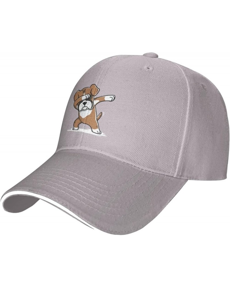 Dynamic Boxer Dog Hat Black Trucker Hats Men Women Adjustable Funny Sandwich Baseball Cap Gray $10.62 Baseball Caps