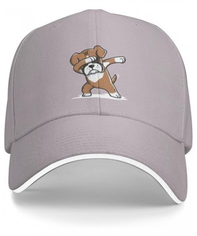 Dynamic Boxer Dog Hat Black Trucker Hats Men Women Adjustable Funny Sandwich Baseball Cap Gray $10.62 Baseball Caps