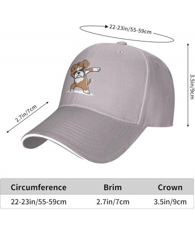 Dynamic Boxer Dog Hat Black Trucker Hats Men Women Adjustable Funny Sandwich Baseball Cap Gray $10.62 Baseball Caps