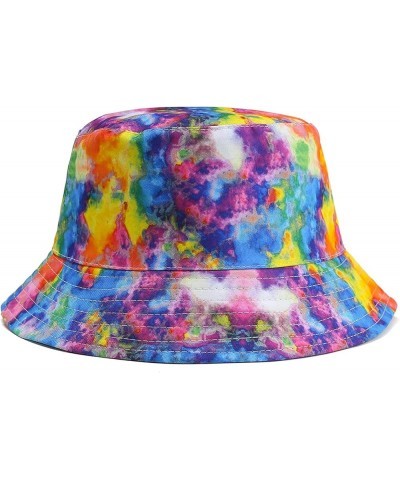 Women and Men Trendy Tie Dye Bucket Hat Unisex Cotton Fisherman Cap Outdoor Travel Hiking Beach Sun Hats Multicolor $6.17 Sun...