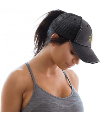 Custom Womens Ponytail Cap Fleur De Lis France French Embroidery Cotton Black Design Only $13.02 Baseball Caps