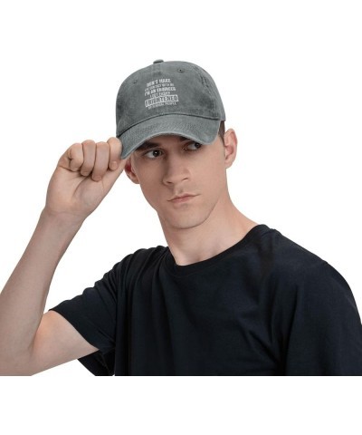 Don't Make Eye Contact with Me Hat Washed Cowboy Cotton Baseball Cap Gray $10.39 Baseball Caps