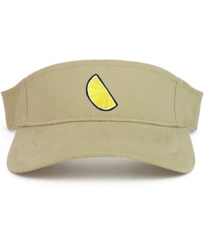 Lemon Patch Cotton Adjustable Visor Cap Khaki $11.75 Visors