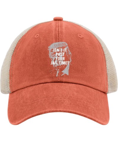 Isn't It Past Your Jail Time Trucker Hat Funny Golf Hats Gray02 Womens Sun Hat Gifts for Boyfriends Beach Caps Saffron02 $12....