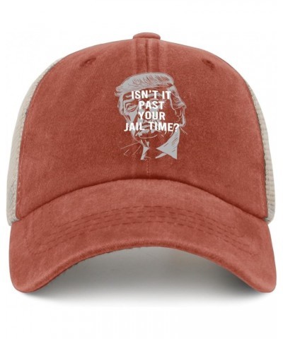 Isn't It Past Your Jail Time Trucker Hat Funny Golf Hats Gray02 Womens Sun Hat Gifts for Boyfriends Beach Caps Saffron02 $12....