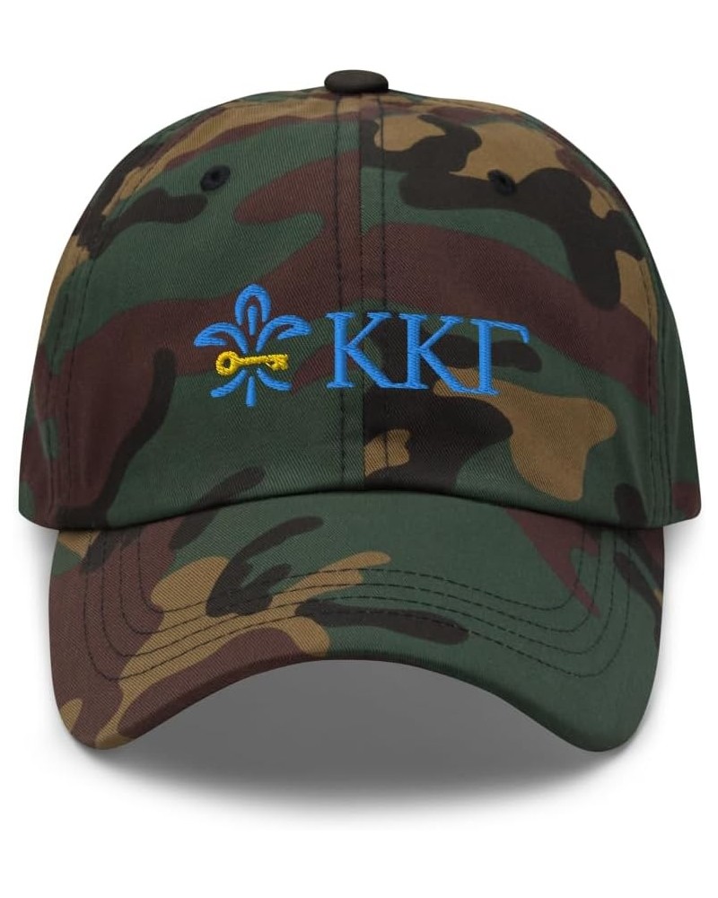 Kappa Kappa Gamma Sorority Classic Dad Hat - Premium Chino Cotton Twill Cap Green Camo Design 1 $17.19 Baseball Caps