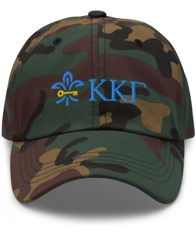 Kappa Kappa Gamma Sorority Classic Dad Hat - Premium Chino Cotton Twill Cap Green Camo Design 1 $17.19 Baseball Caps