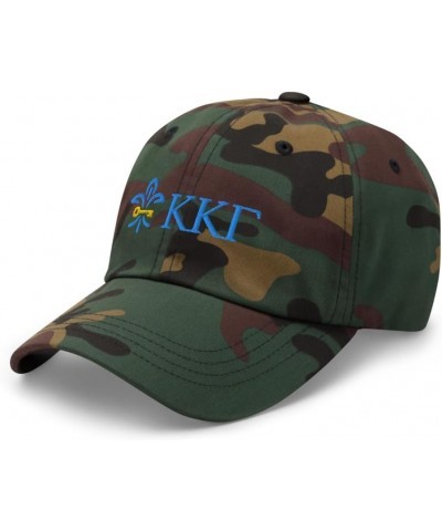 Kappa Kappa Gamma Sorority Classic Dad Hat - Premium Chino Cotton Twill Cap Green Camo Design 1 $17.19 Baseball Caps