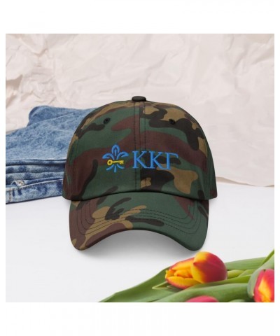 Kappa Kappa Gamma Sorority Classic Dad Hat - Premium Chino Cotton Twill Cap Green Camo Design 1 $17.19 Baseball Caps