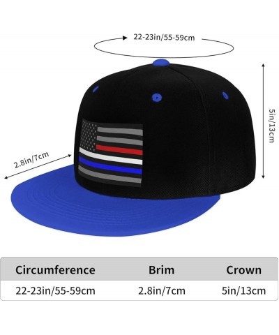 United States Thin Line Red White Blue Flag Snapback Hat for Men Women Baseball Cap Trucker Flat Bill Hats Dad Caps Blue $10....