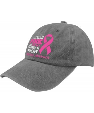 Daughteres Breast Cancer Awareness Ribbon Law Pink Hat Army Hat Pigment Black Womens Bucket Hat Gifts for Men Pigment Gray $1...