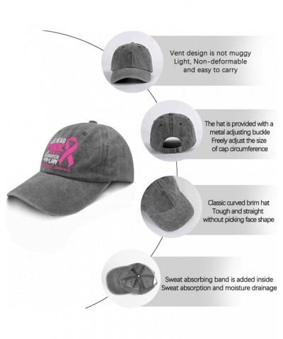 Daughteres Breast Cancer Awareness Ribbon Law Pink Hat Army Hat Pigment Black Womens Bucket Hat Gifts for Men Pigment Gray $1...