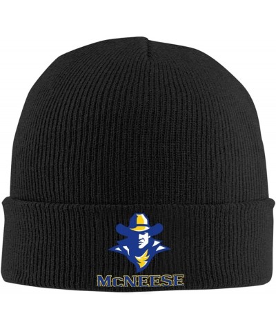 Mcneese State University Beanie Hat for Men and Women Winter Warm Hats Knit Slouchy Thick Skull Cap Black $6.75 Skullies & Be...