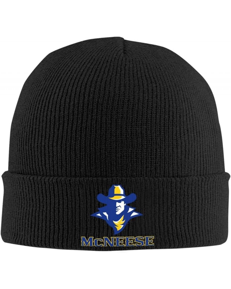 Mcneese State University Beanie Hat for Men and Women Winter Warm Hats Knit Slouchy Thick Skull Cap Black $6.75 Skullies & Be...