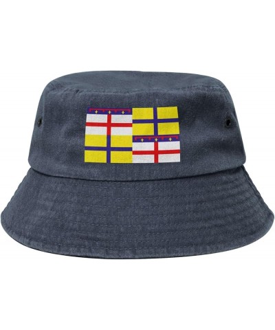 Flag of Emilia Bucket Hat for Women Men Summer Travel Sun Hat Outdoor Cap Funny Bucket Hats Navy Blue $13.48 Bucket Hats