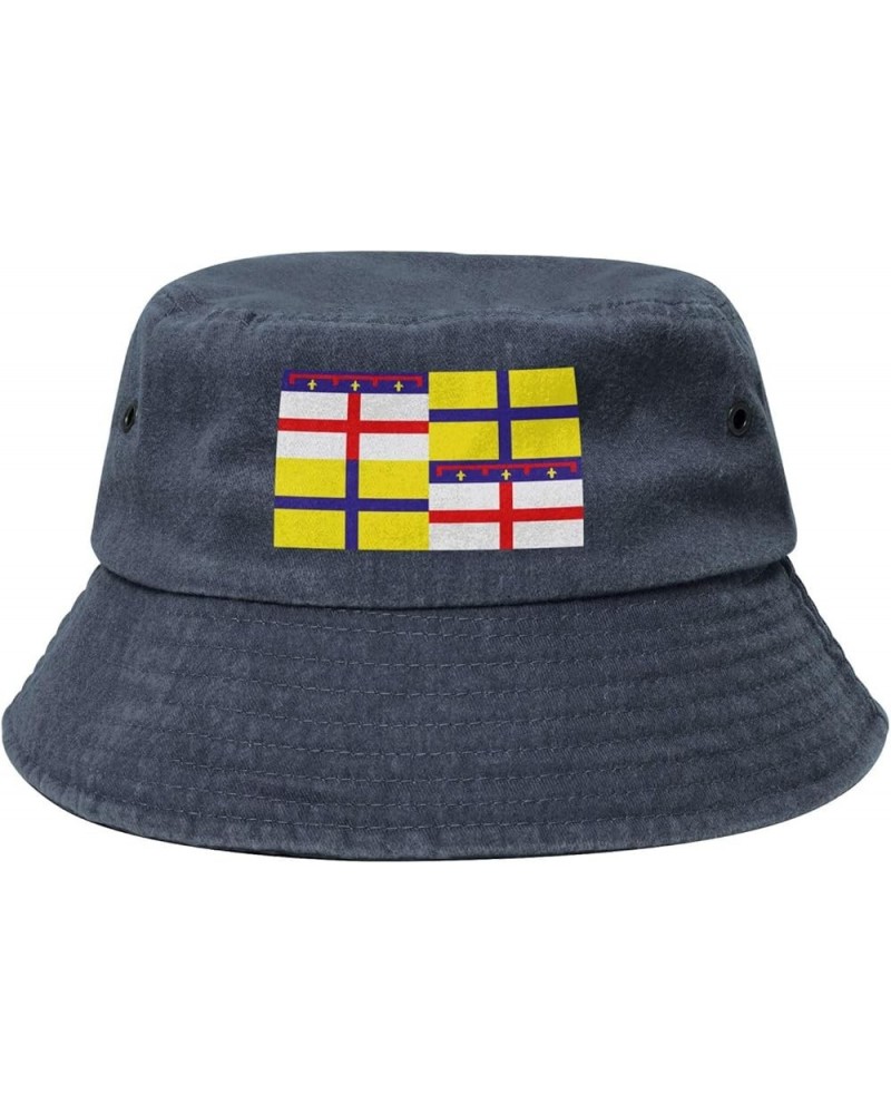 Flag of Emilia Bucket Hat for Women Men Summer Travel Sun Hat Outdoor Cap Funny Bucket Hats Navy Blue $13.48 Bucket Hats