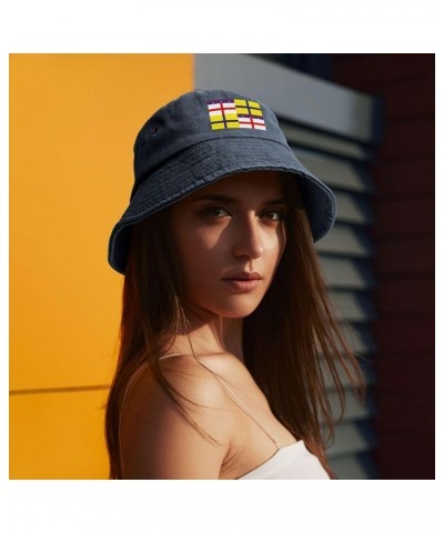 Flag of Emilia Bucket Hat for Women Men Summer Travel Sun Hat Outdoor Cap Funny Bucket Hats Navy Blue $13.48 Bucket Hats