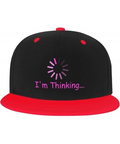 I'm Thinking Baseball Cap Men Hat Women Dad Hat Sun Hat Adjustable Trucker Hat Cowboy Hat White Red $10.29 Baseball Caps