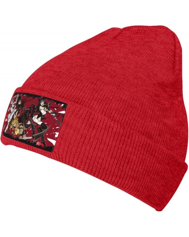 RWBYS Beanie Hat Slouchy Knit Skull Cap Winter Stocking Hats for Women and Men Black Red $11.33 Skullies & Beanies