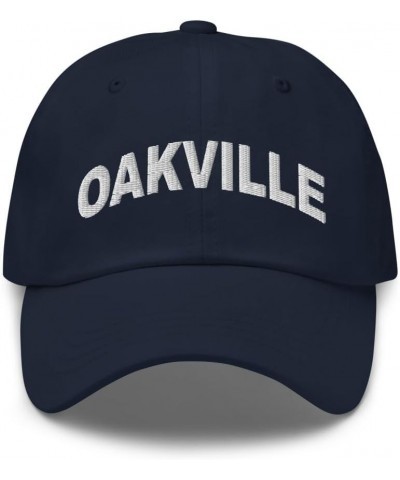 Oakville Missouri Hat Oakville MO Cap Embroidered Dad Hat Adjustable Strap Closure Unisex Navy $18.80 Baseball Caps