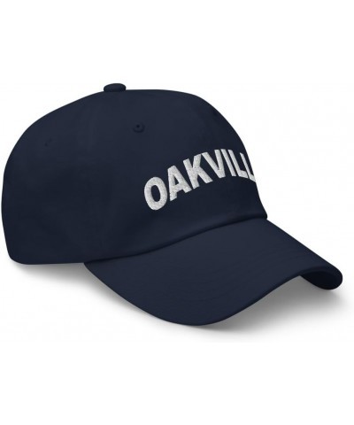 Oakville Missouri Hat Oakville MO Cap Embroidered Dad Hat Adjustable Strap Closure Unisex Navy $18.80 Baseball Caps