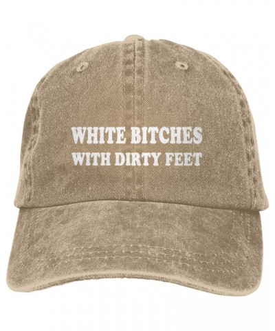 White Bitches with Dirty Feet Dad Baseball-Hat Funny Hats for Women Denim Fitted Hats for Men Snapback Hat Baseball Caps $29....