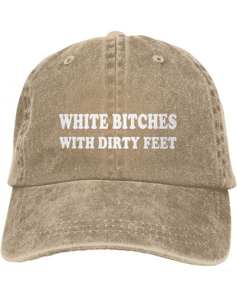 White Bitches with Dirty Feet Dad Baseball-Hat Funny Hats for Women Denim Fitted Hats for Men Snapback Hat Baseball Caps $29....