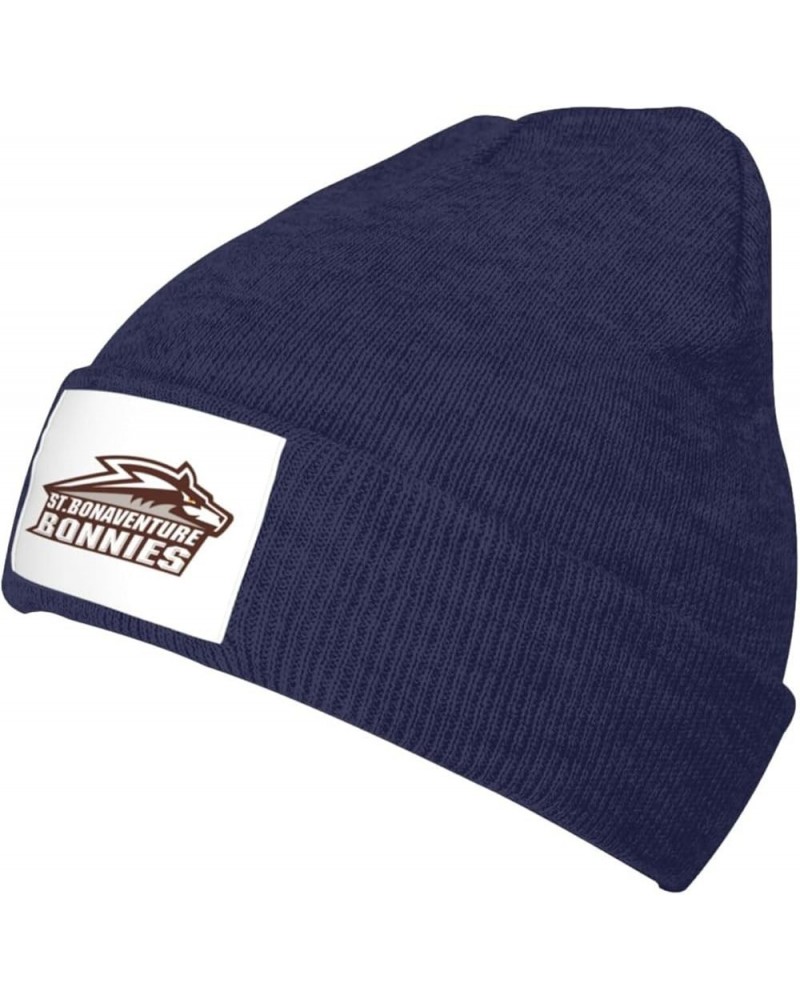 St Bonaventure University Stretch Beanie Knit Hat for Men Women Winter Fall Spring Warm Cap Navy Blue $11.99 Skullies & Beanies