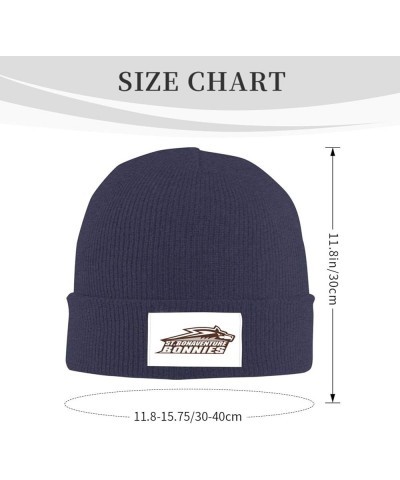 St Bonaventure University Stretch Beanie Knit Hat for Men Women Winter Fall Spring Warm Cap Navy Blue $11.99 Skullies & Beanies