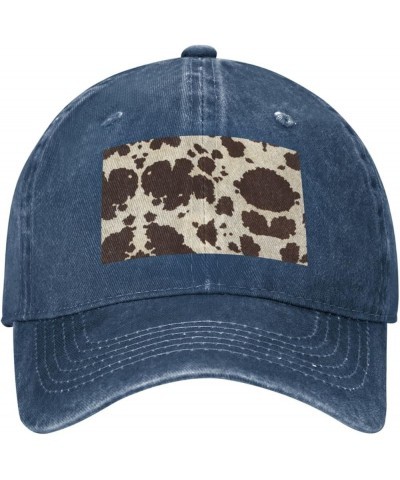 Cow Fur Print Print Outdoor Baseball Cap Dad Hat with Unisex Adjustable Trucker Cap Sun Hats Sport Hat Navy Blue $10.43 Baseb...