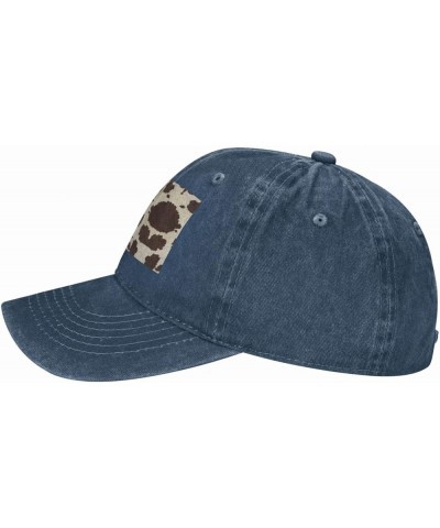 Cow Fur Print Print Outdoor Baseball Cap Dad Hat with Unisex Adjustable Trucker Cap Sun Hats Sport Hat Navy Blue $10.43 Baseb...