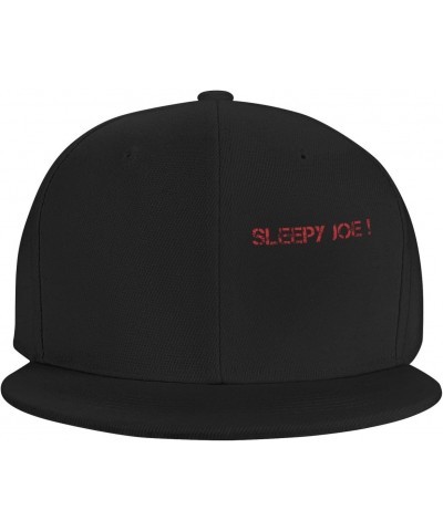 Sleepy Joe Biden Classic Unisex Sun Hat with Flat Brim - Adjustable and Stylish for Outdoor Adventures! Black $10.82 Sun Hats