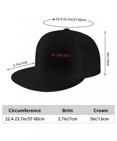 Sleepy Joe Biden Classic Unisex Sun Hat with Flat Brim - Adjustable and Stylish for Outdoor Adventures! Black $10.82 Sun Hats