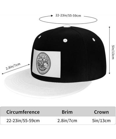 Seal of Rochester, New York Snapback Hat for Men Women Baseball Cap Trucker Flat Bill Hats Dad Caps White $11.39 Baseball Caps