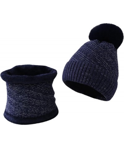 Womens Beanie Winter Hat Oversized Warm Slouchy Chunky Cable Knit Hats Cuffed Soft Cold Weather Caps Navy $11.21 Skullies & B...