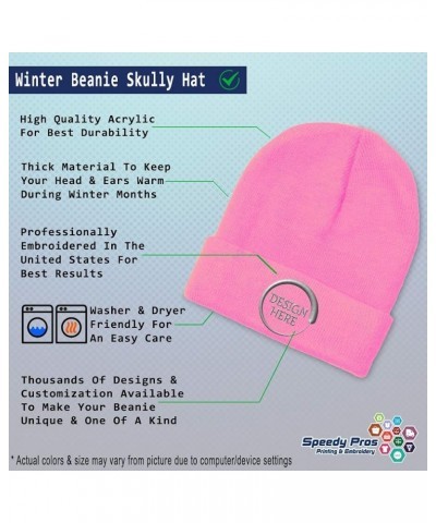 Beanies for Men Traffic Light Sign Embroidery Symbols Winter Hats for Women Acrylic Skull Cap 1 Size Soft Pink Design Only $1...